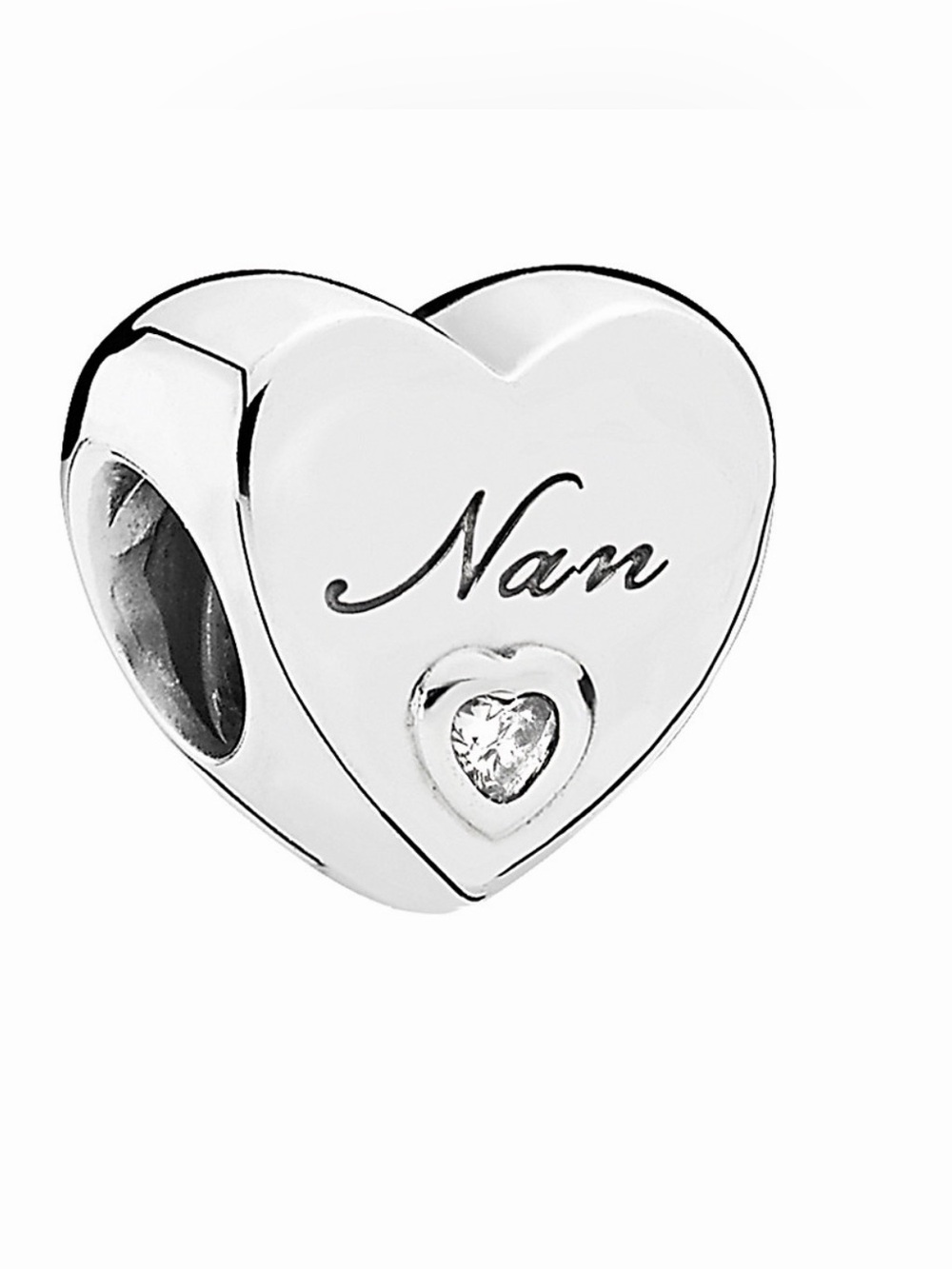 🥰♥️ NWT Pandora Silver CZ 'Nan’s’ Love Charm